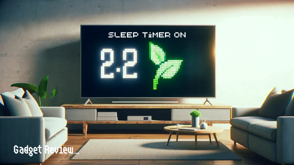 TV with activated sleep timer
