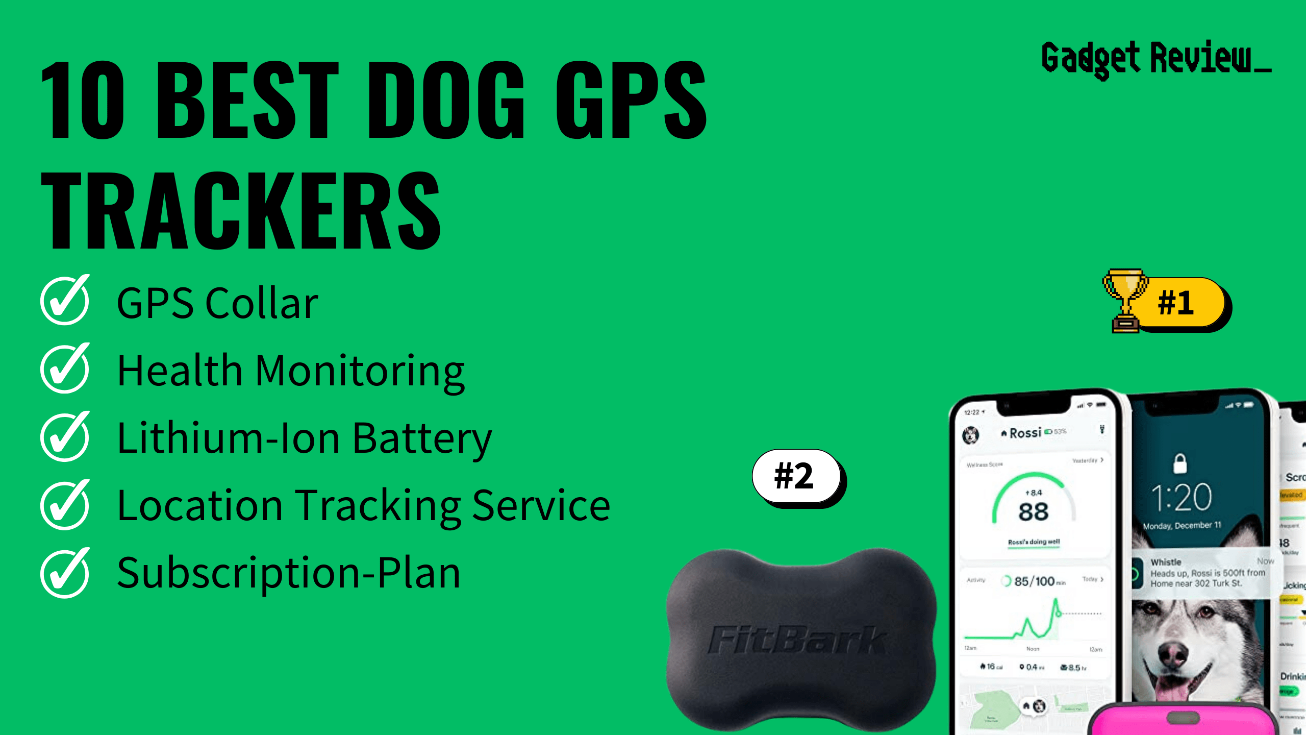 best dog gps trackers featured image that shows the top three best gps tracker models