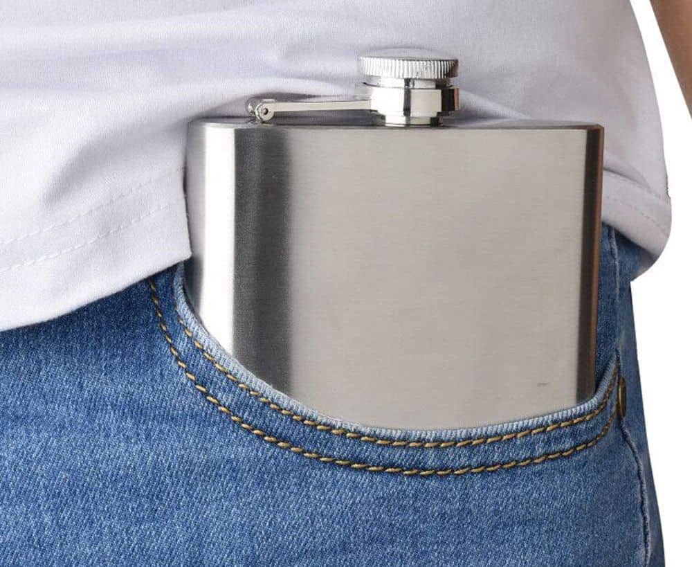 Stainless Steel Drink Container Flask Details about   Pucker Up Lucky Lips Flask 