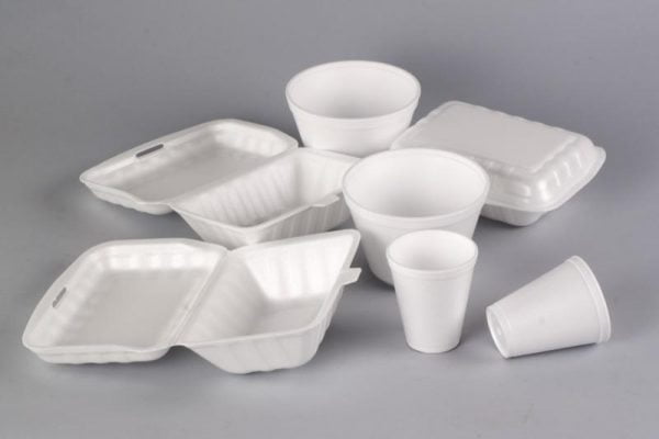 polystyrene in microwave