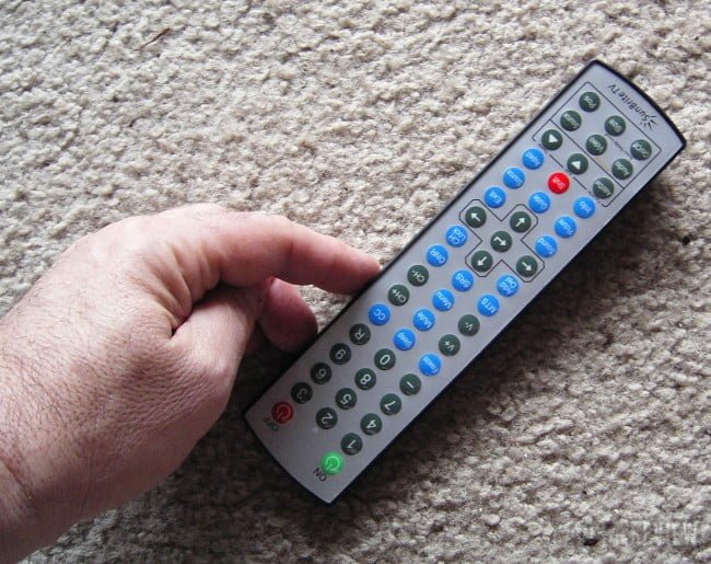 SunBrite TV Model 3260HD All Weather Outdoor LCD Television remote control 650x515 1