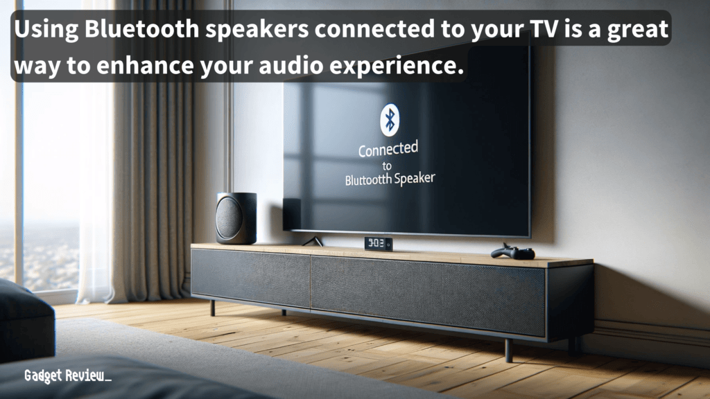 TV with the Bluetooth speakers connected