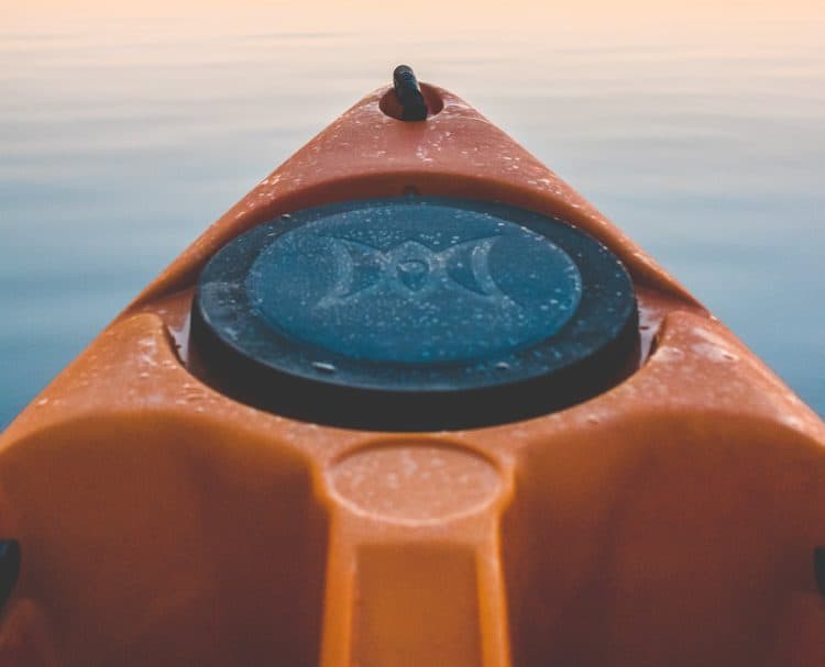 Standard gear storage varies in tandem kayaks