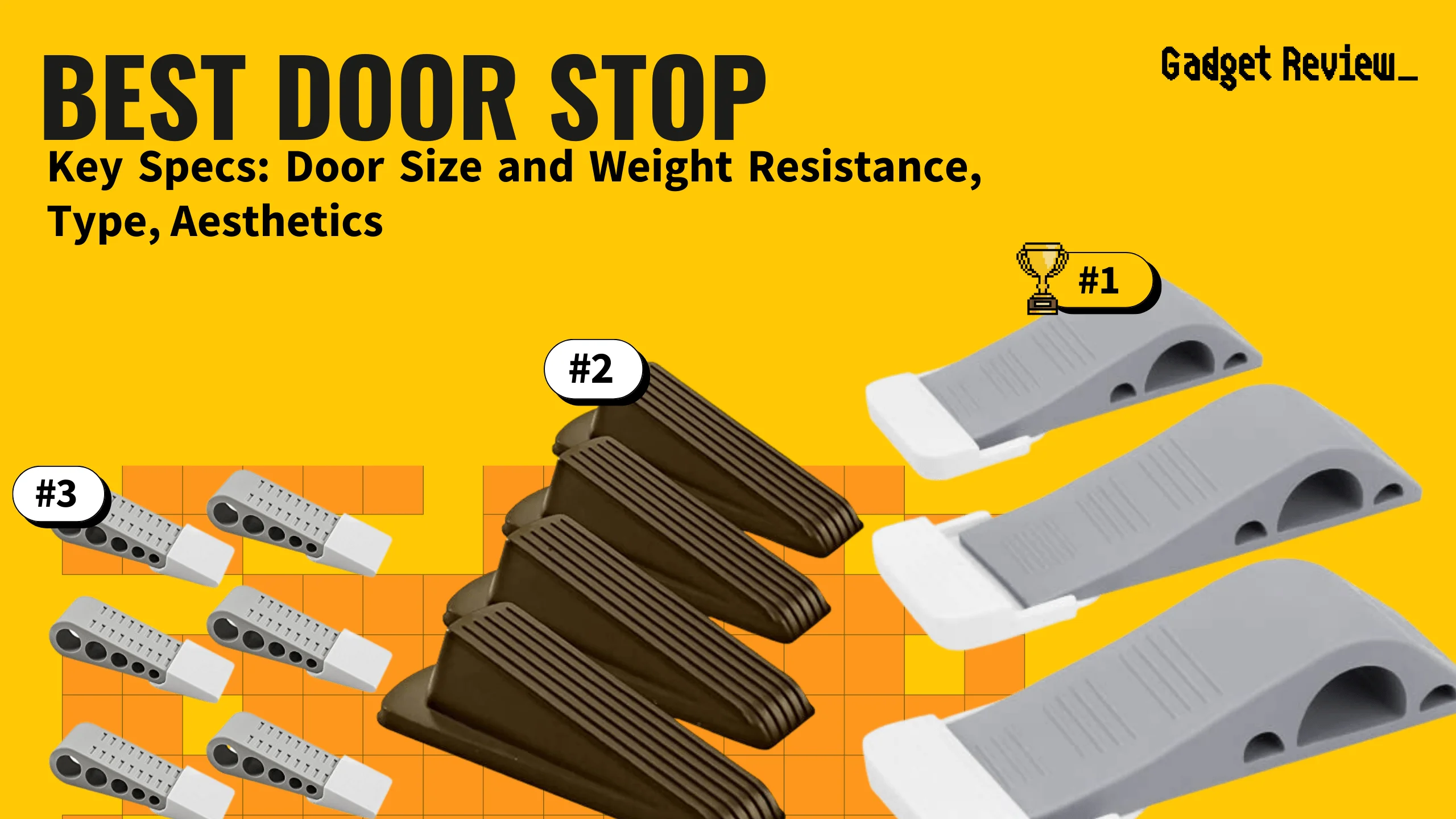 Door Stoppers for Floor Rubber Door Stop Wedge, Door Gaps and Prevent The  Lock-Outs,Floor Sturdy Stackable Door Stop for Carpet Heavy Duty Door (3
