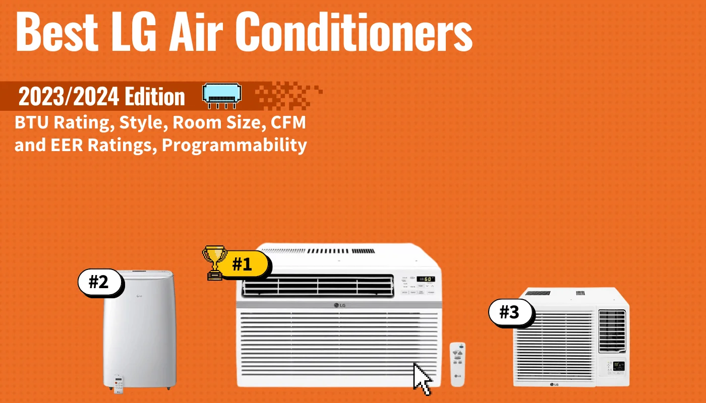 best lg air conditioner featured image that shows the top three best air conditioner models