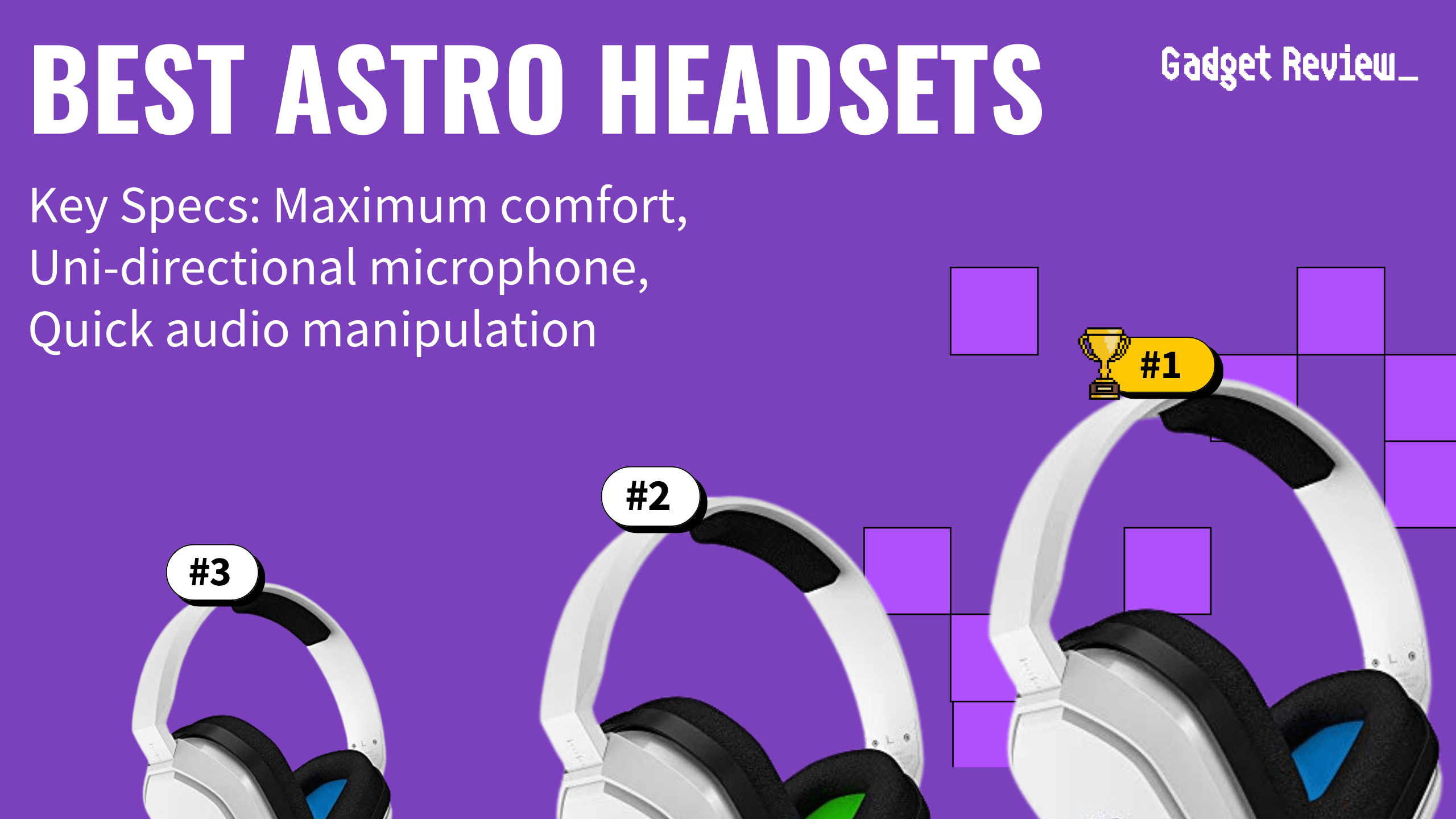 best astro headset featured image that shows the top three best gaming headset models