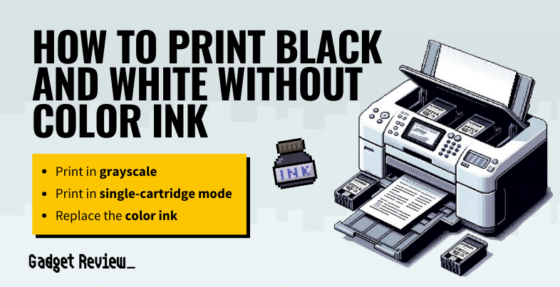 printer wont print black and white without color guide