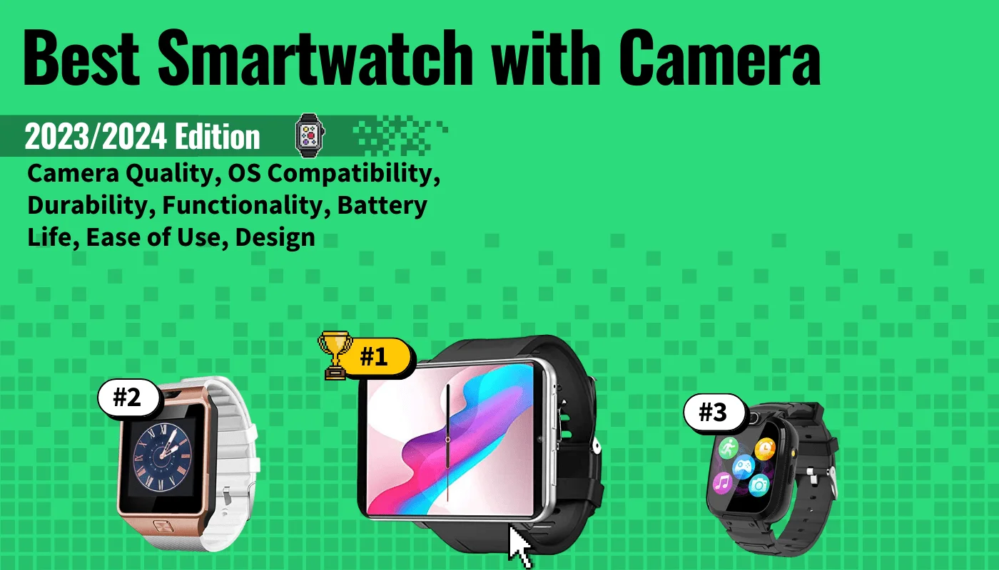best smartwatch camera featured image that shows the top three best smartwatch models