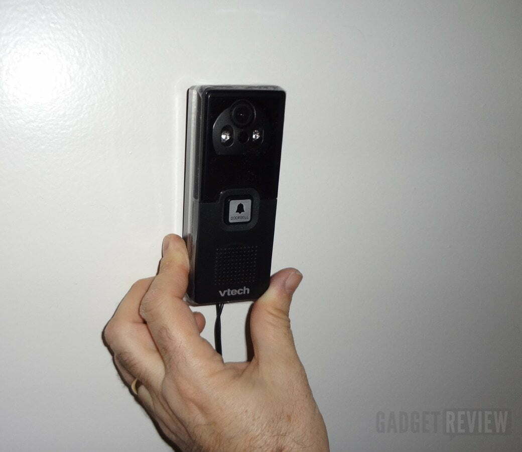 VTech IS7121-2 Audio:Video Doorbell mount on door