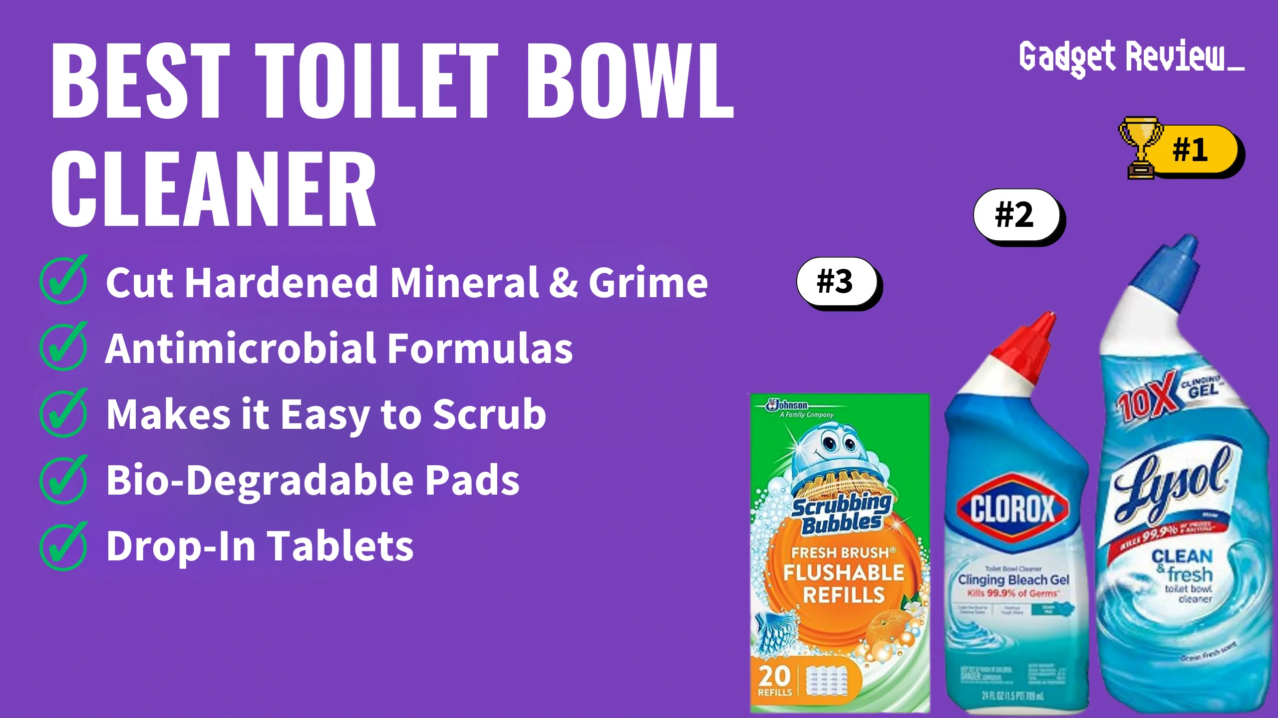 best toilet bowl cleaner featured image that shows the top three best bathroom essential models
