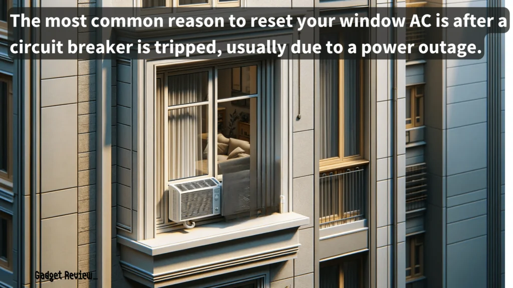What are the steps to reset a window air conditioner