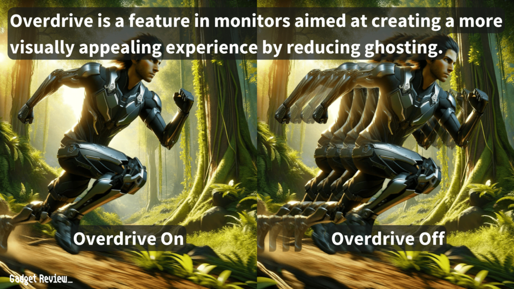 What is the meaning of overdrive in the context of a gaming monitor
