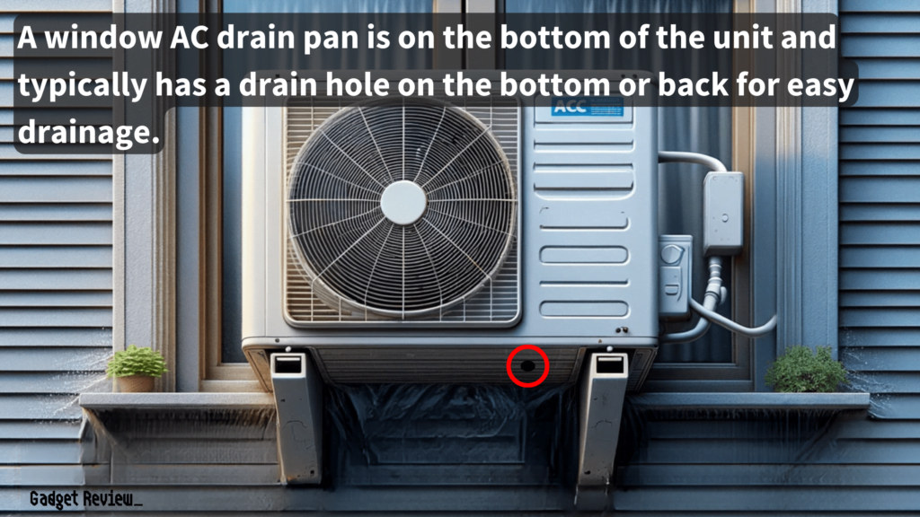 Where might I find the drain pan in my air conditioner