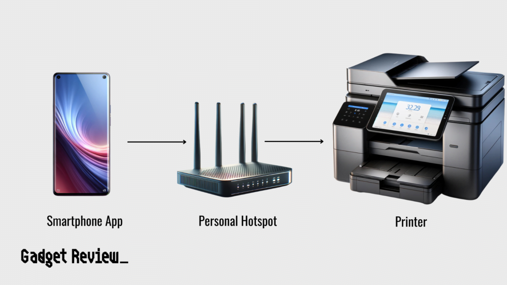 connecting smartphone to a printer via personal hotspot