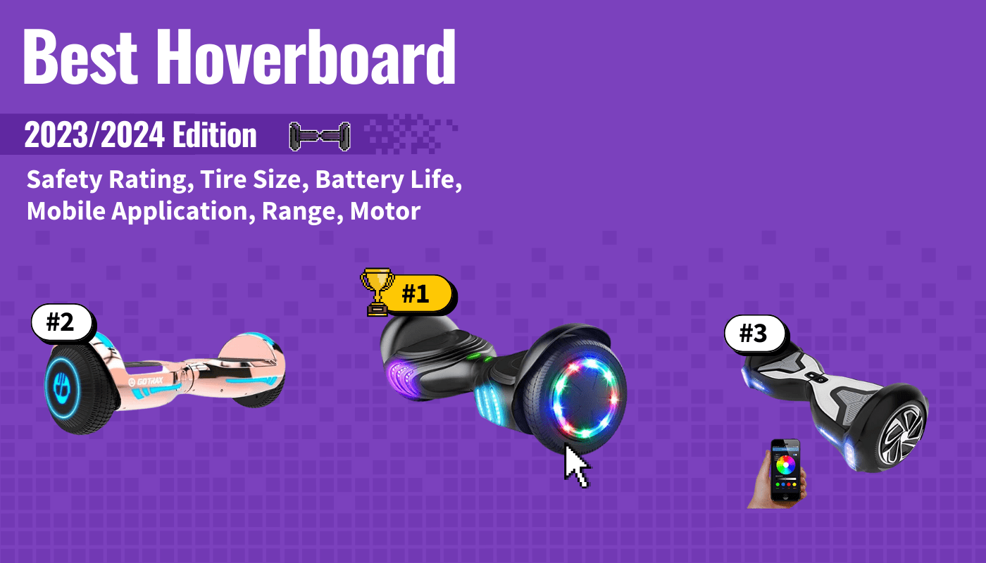 best hoverboard featured image that shows the top three best hoverboard models