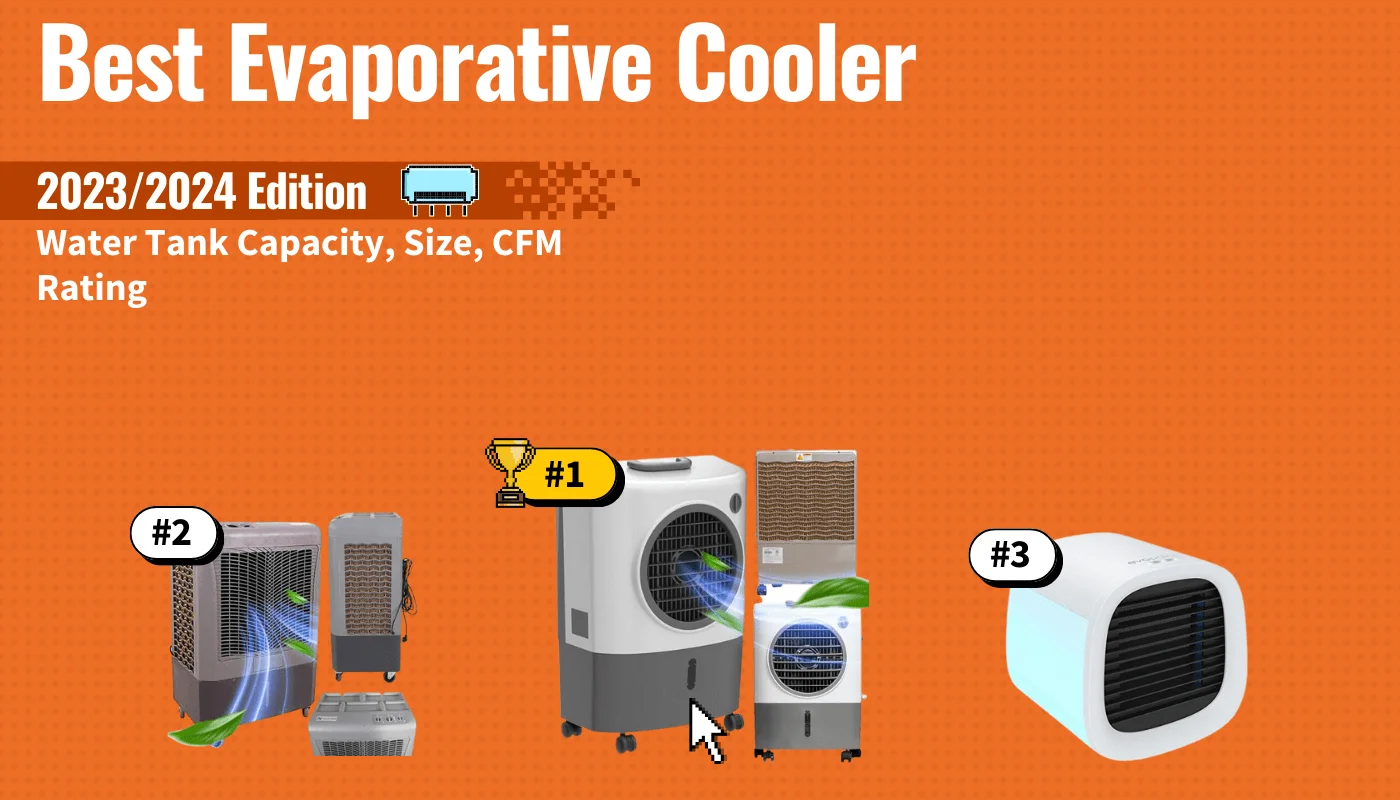 best evaporative cooler featured image that shows the top three best air conditioner models