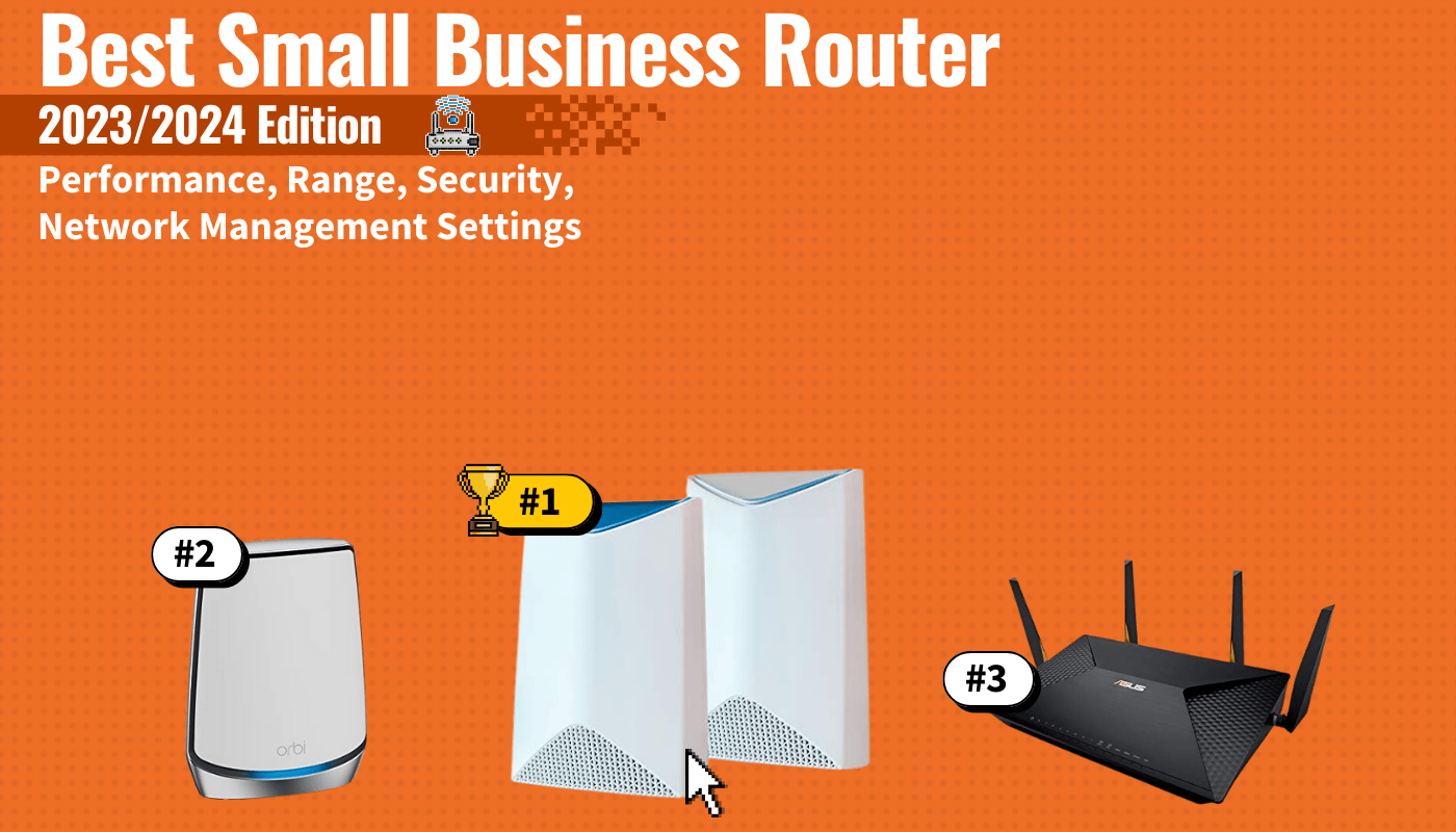 best small business routers featured image that shows the top three best router models