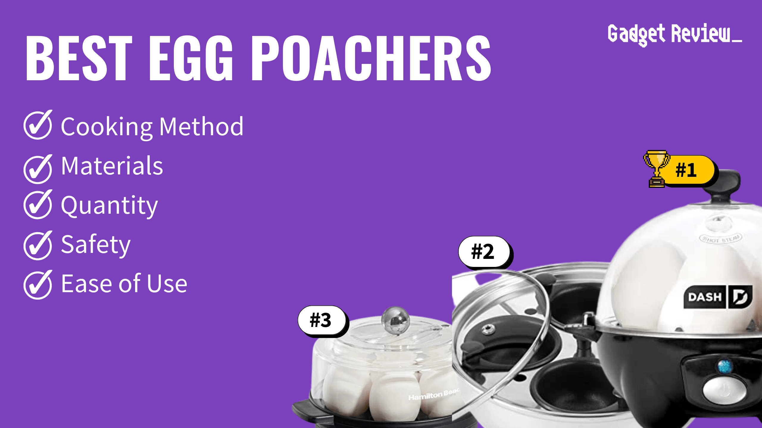 best egg poachers featured image that shows the top three best kitchen product models