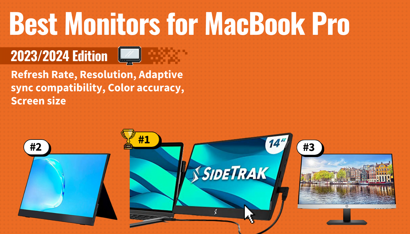 best monitor for macbook pro featured image that shows the top three best computer monitor models