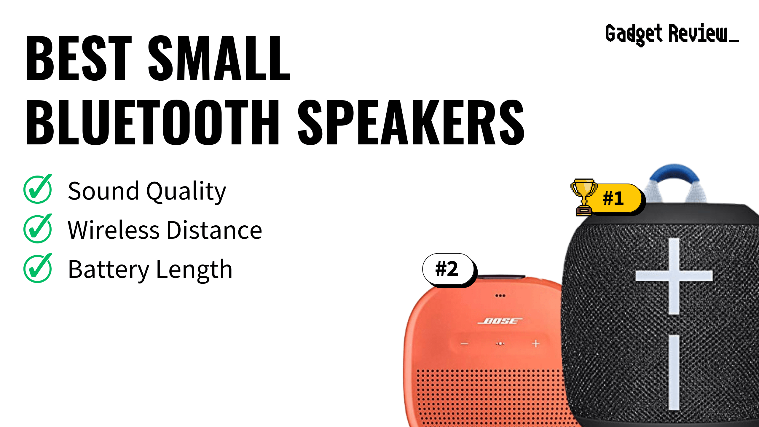 best small bluetooth speakers featured image that shows the top three best bluetooth speaker models