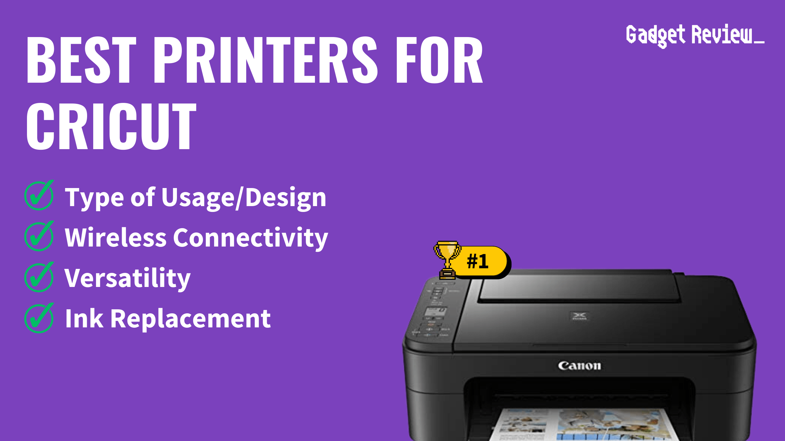 best printer for cricut featured image that shows the top three best printer models