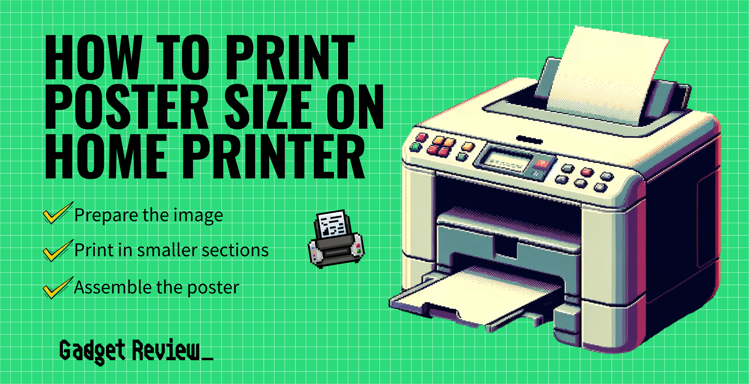 how to print poster size on home printer guide