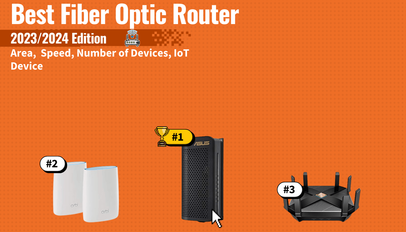 best fiber optic router featured image that shows the top three best router models