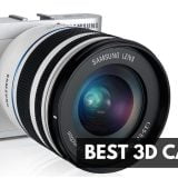 The top 3D cameras|The Kimera Big Shot 3D camera ships with all of the parts needed to assemble this camera yourself.|The Panasonic Lumx 3D1 camera is a very thin 3D camera.|When pairing the Samsung NX300 with its 45mm 2D/3D lens