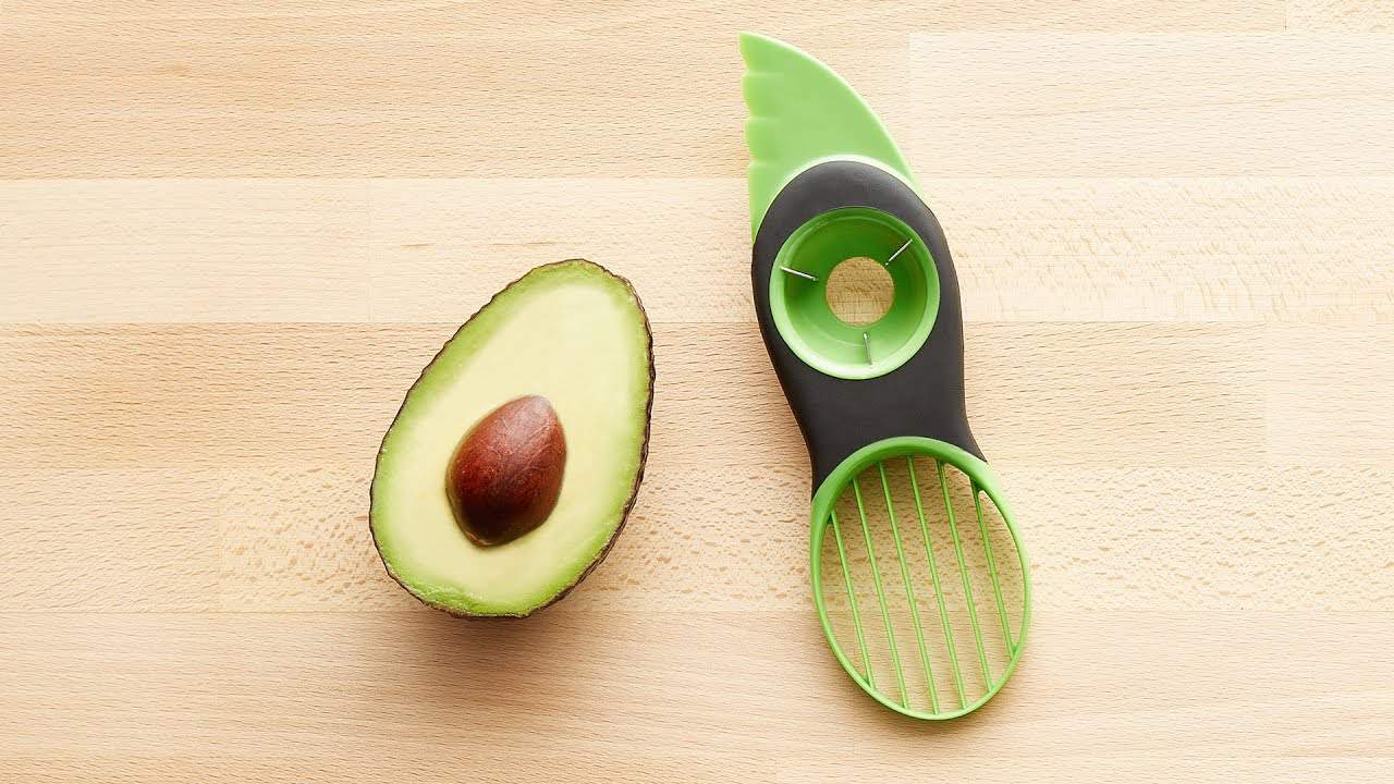 Pit and Scoop Avocados Safely and with Ease Stainless Steel 3 in 1 Avocado Slicer Tool Stainless Steel. Perfect for Avocado Toast and Guacamole Avocado Slicer Slice 2 pack 