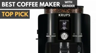 The top coffee makers with grinders built-in.||Cuisinart DGB 550BK is a simple to use coffee maker with grinder.|Krups EA8250 makes the ultimate espresso.|Capresso 464.05 is a simple yet customizable coffee maker with grinder.