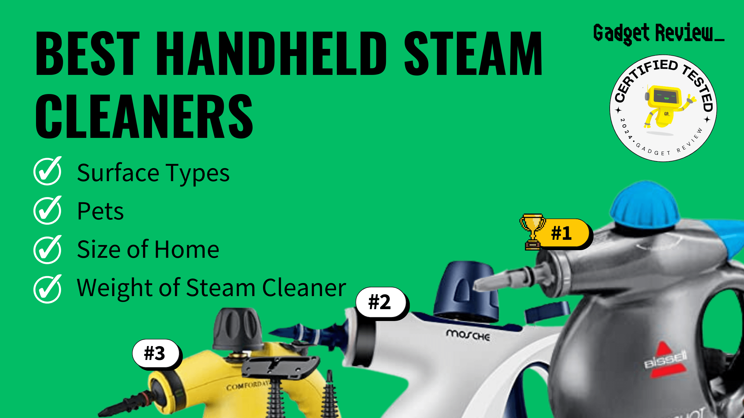best handheld steam cleaner guide that shows the top best vacuum cleaner model