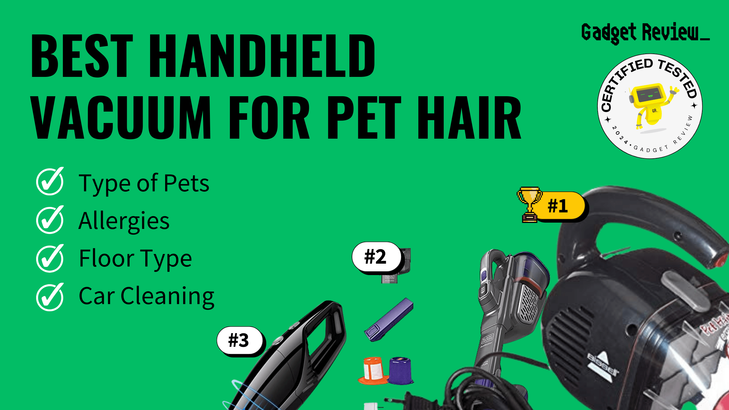 best handheld vacuum for pet hair guide that shows the top best vacuum cleaner model
