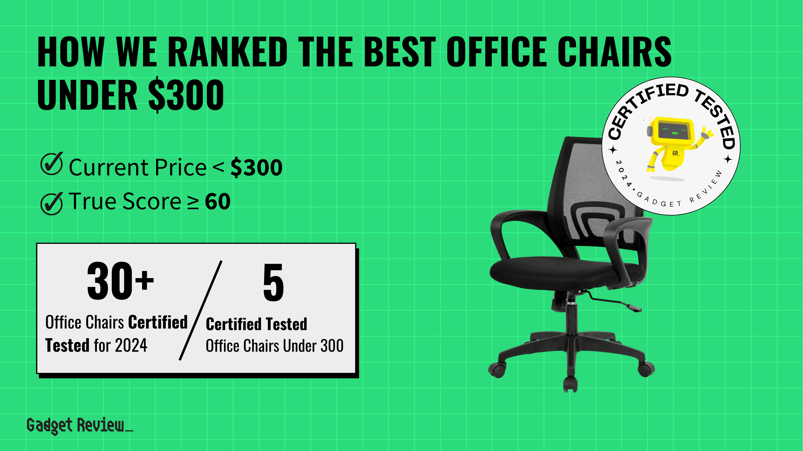 How We Ranked The 5 Best Office Chairs Under $300