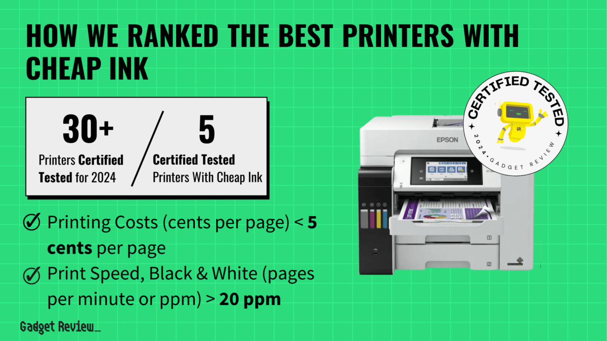 Best Printers with Cheap Ink 2024 Budget Ink Home Printer