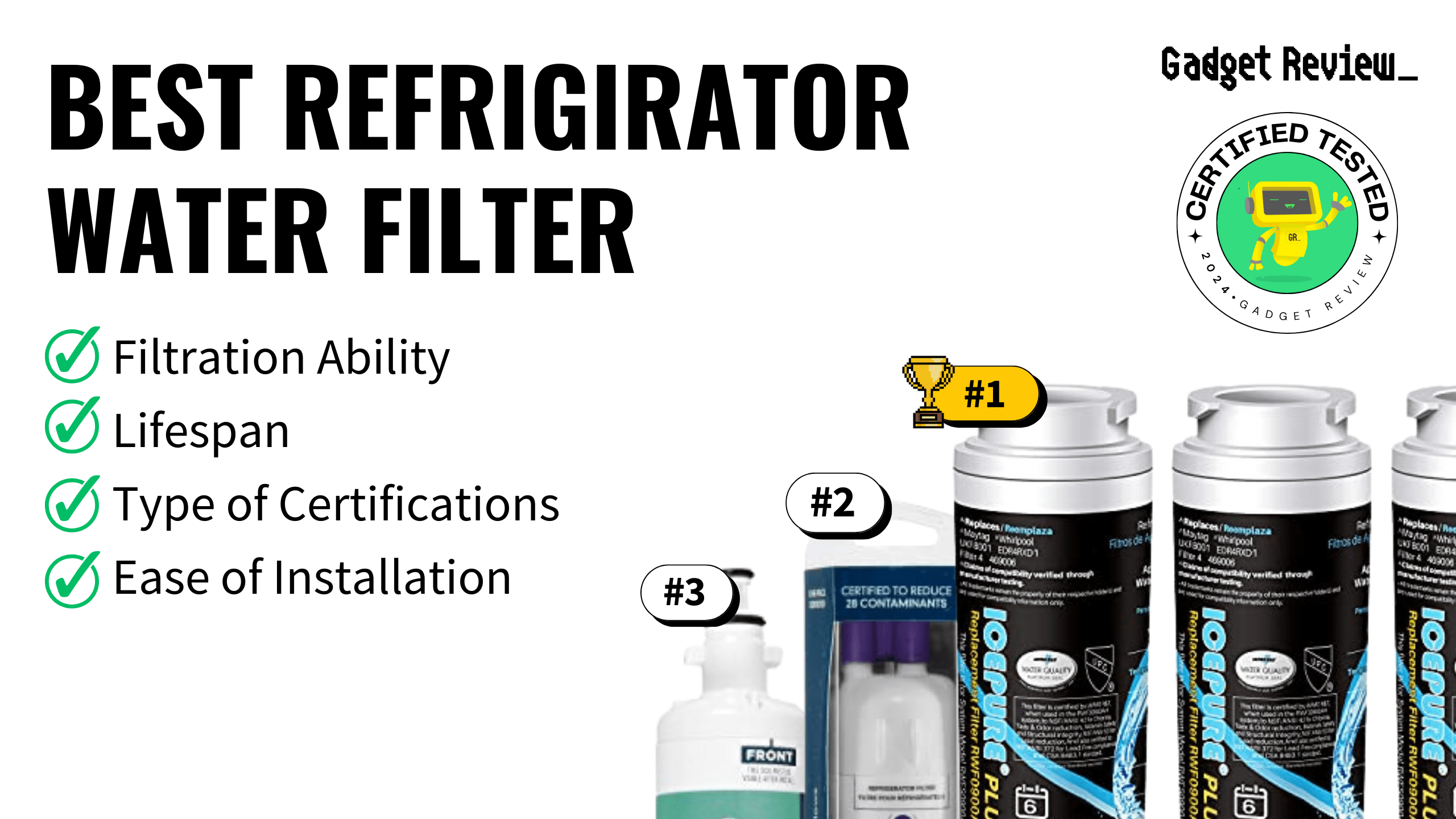 best refrigerator water filter guide that shows the top best refrigerator model