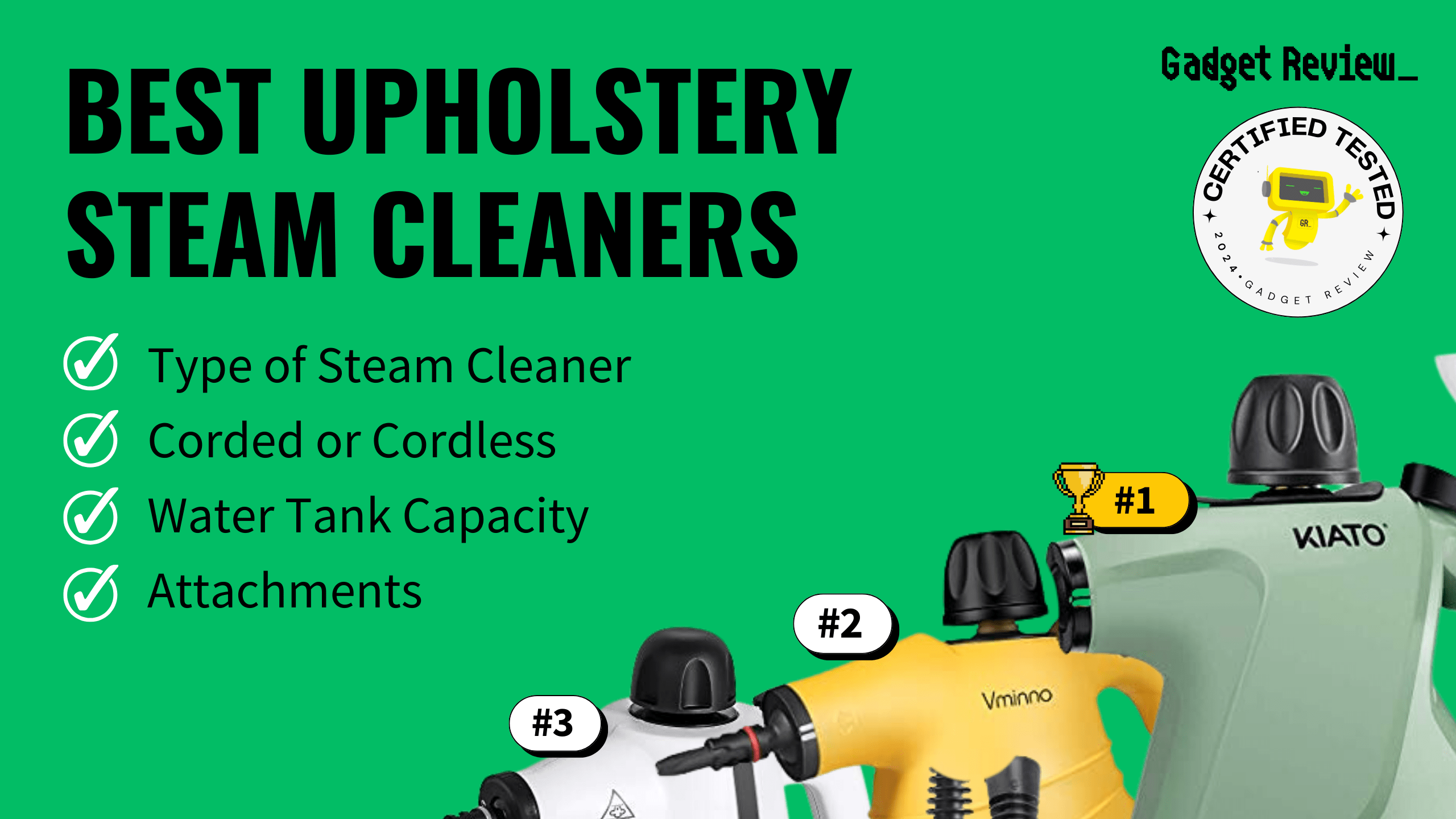 best upholstery steam cleaner guide that shows the top best vacuum cleaner model
