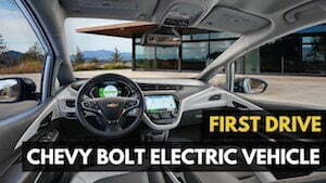 |||The Chevy Bolt electric vehicle.||The Bolt EV's infotainment screen measuring 10.2-inches.|||The final Chevy Bolt.||