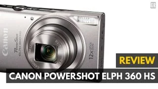 Canon Elph 360 HS Review|A 12X optical zoom lens highlights the design features of the Canon PowerShot ELPH 360 point and shoot camera.|Canon only included a few control buttons with the PowerShot ELPH 360