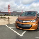 Chevy Bolt EV Review|||||||||||||The backseat of the Bolt||||||||||||||Chevy Bolt EV Mirror||Chevy EV Bolt energy usage. |||||Chevy Bolt EV Back Seat||Chevy Bolt Trunk is small
