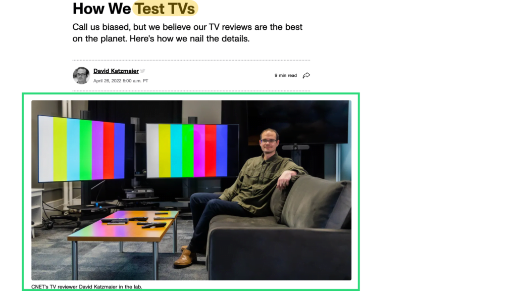 cnet tv testing methodology