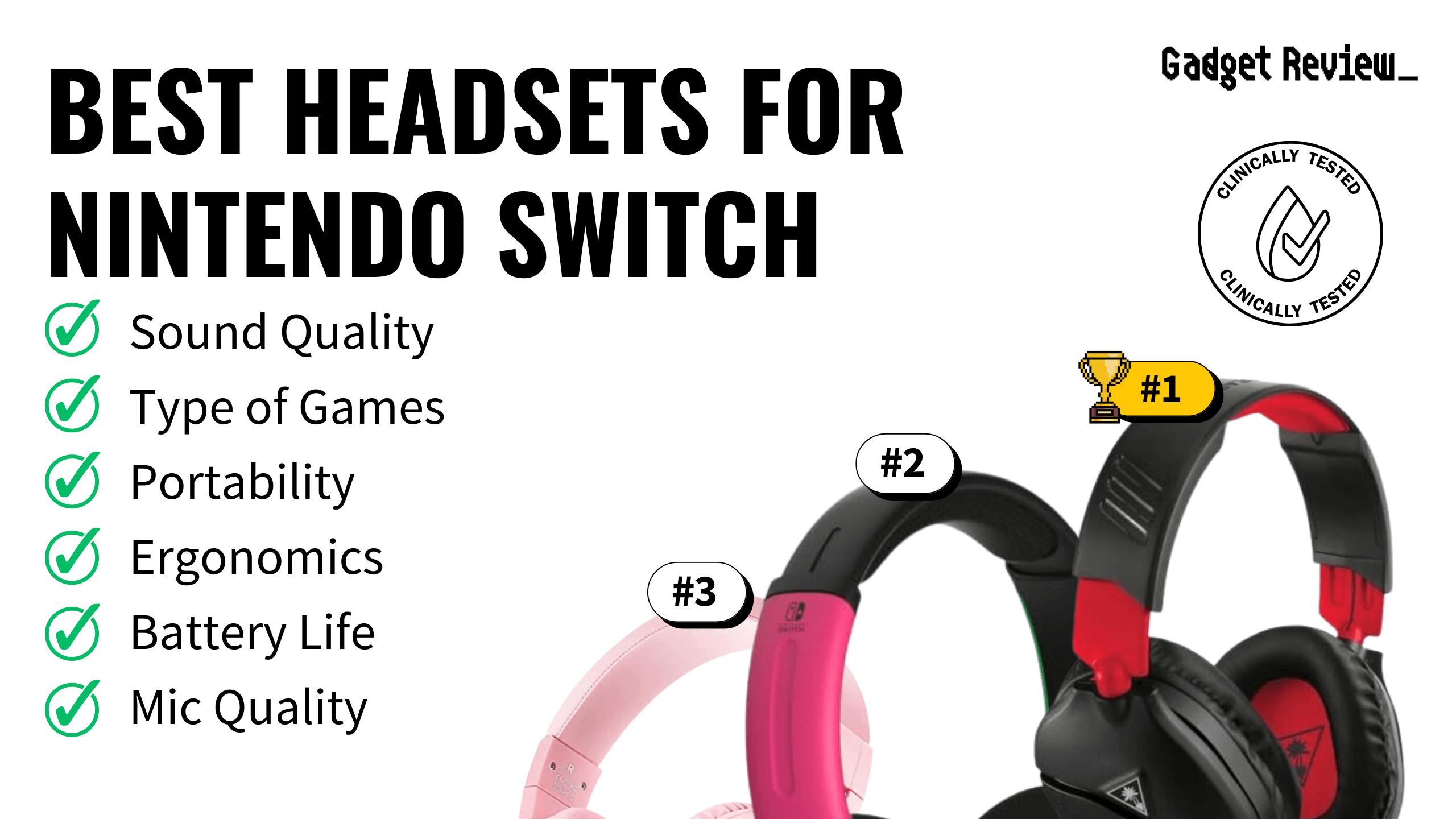 best headset for nintendo switch featured image that shows the top three best gaming headset models
