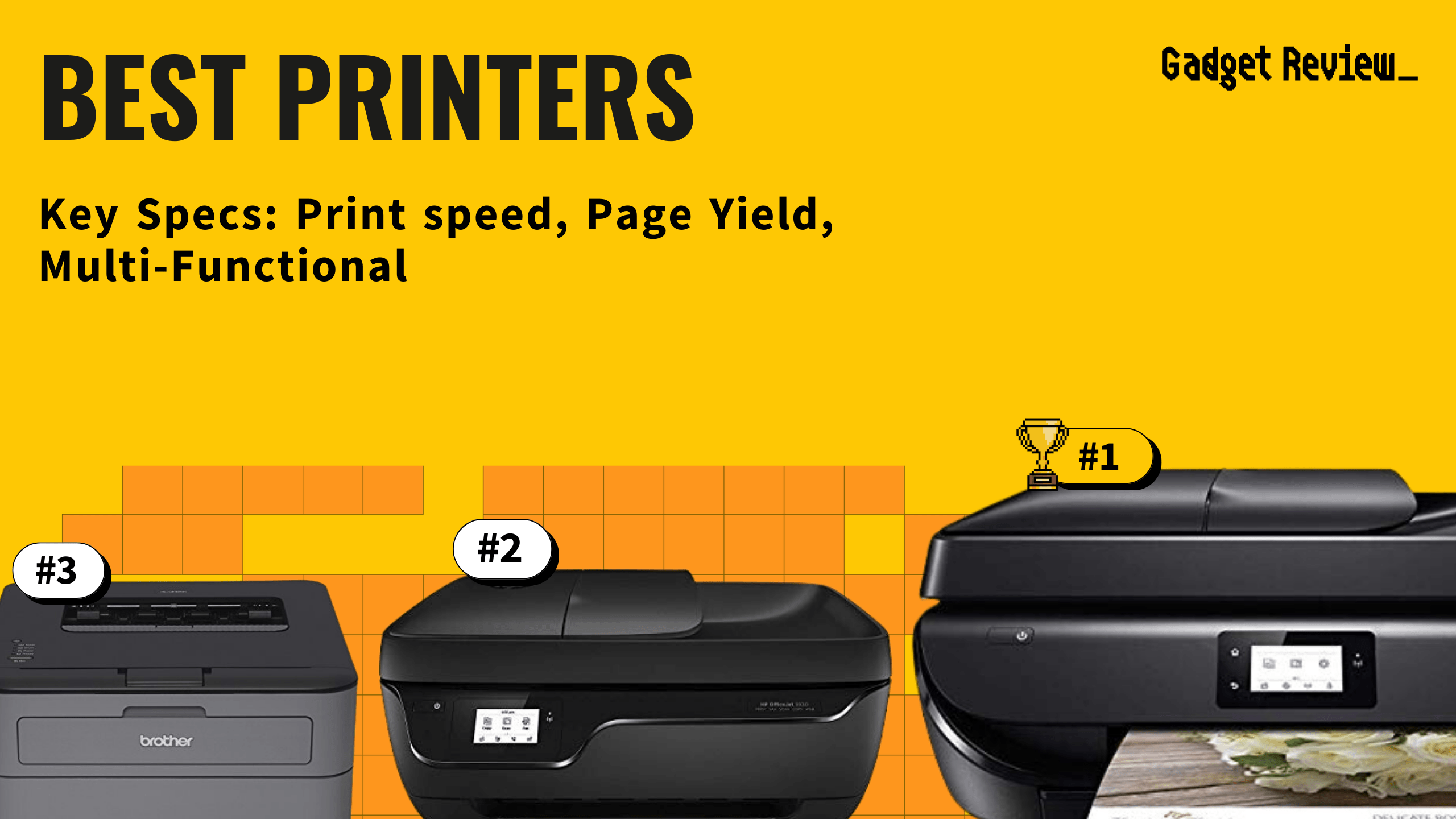 best printers featured image that shows the top three best printer models