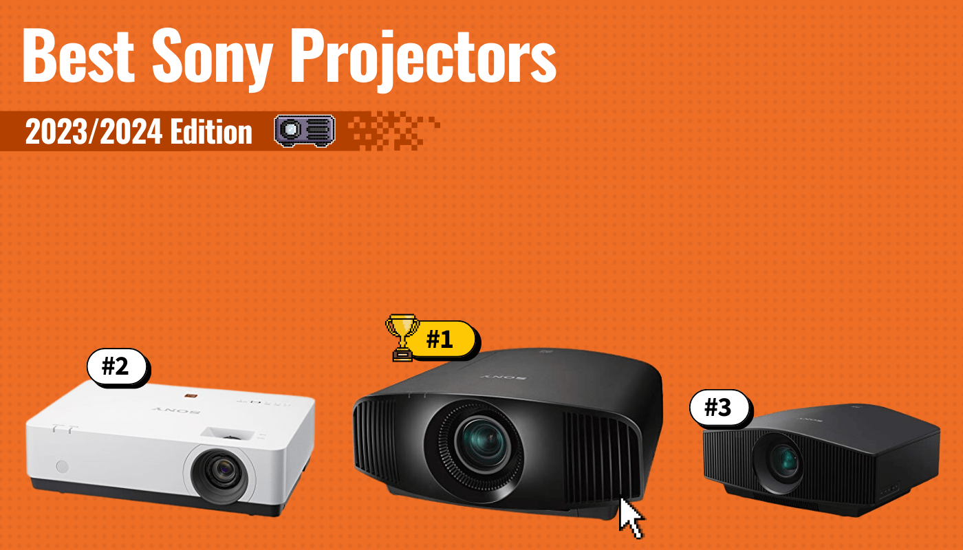 best sony projectors featured image that shows the top three best projector models