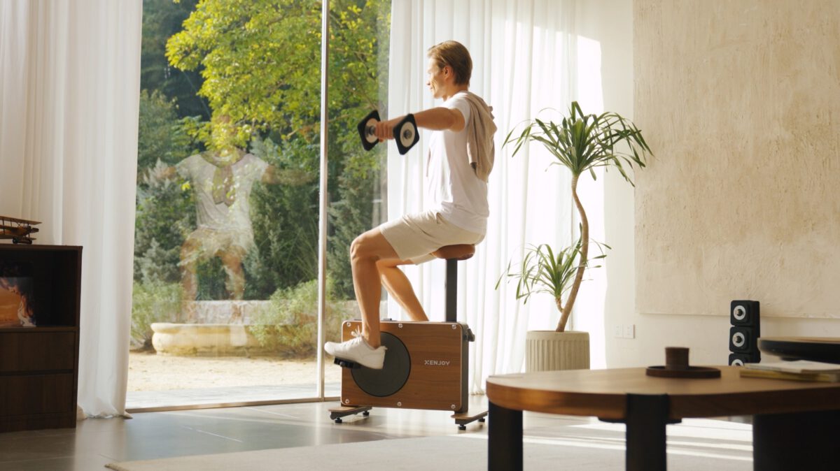 Xenjoy Cube Cycle Exercise Bike Doubles as Living Room Furniture ...