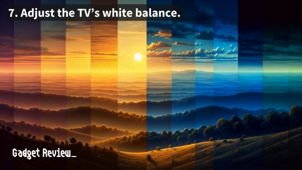 different shades of color temperature on tv