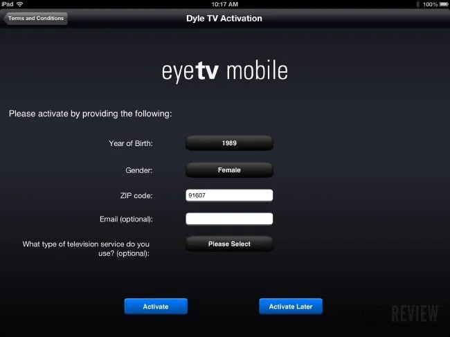 eyetv Mobile activation