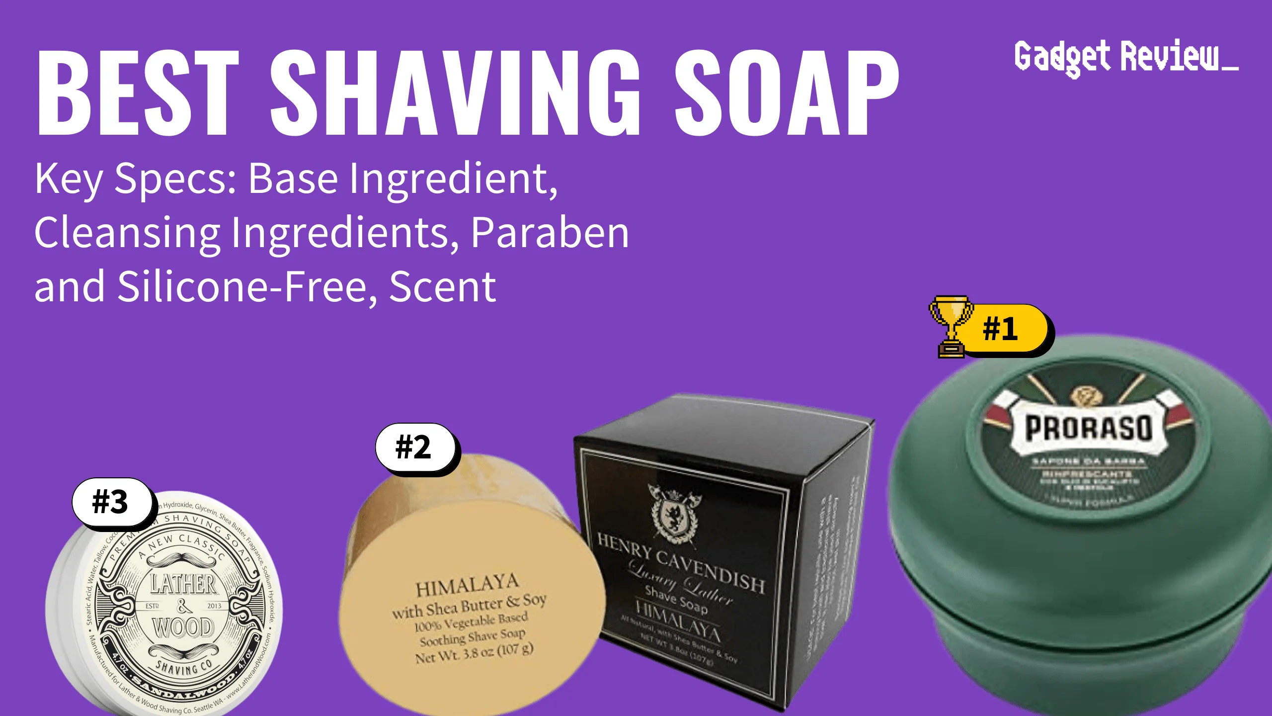 best shaving soap featured image that shows the top three best bathroom essential models