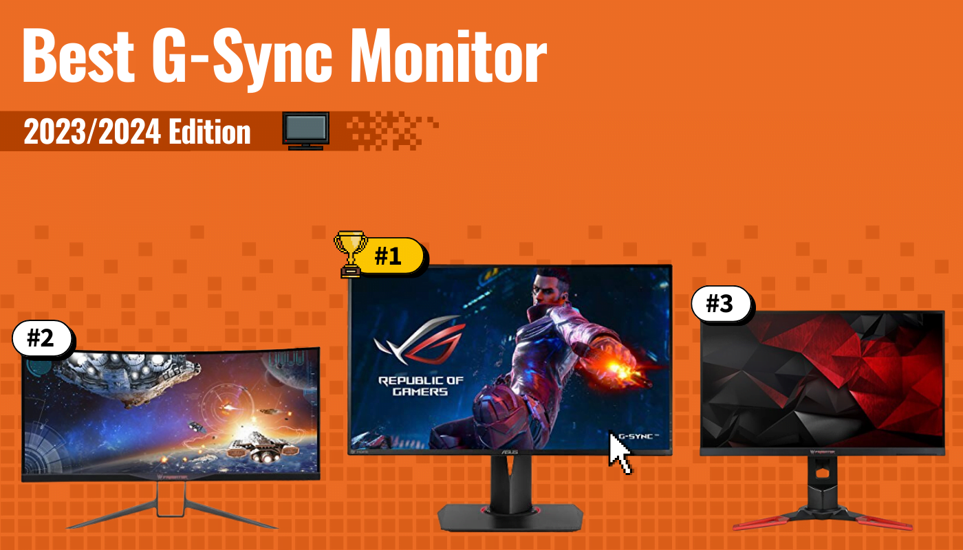 best g sync monitor featured image that shows the top three best gaming monitor models