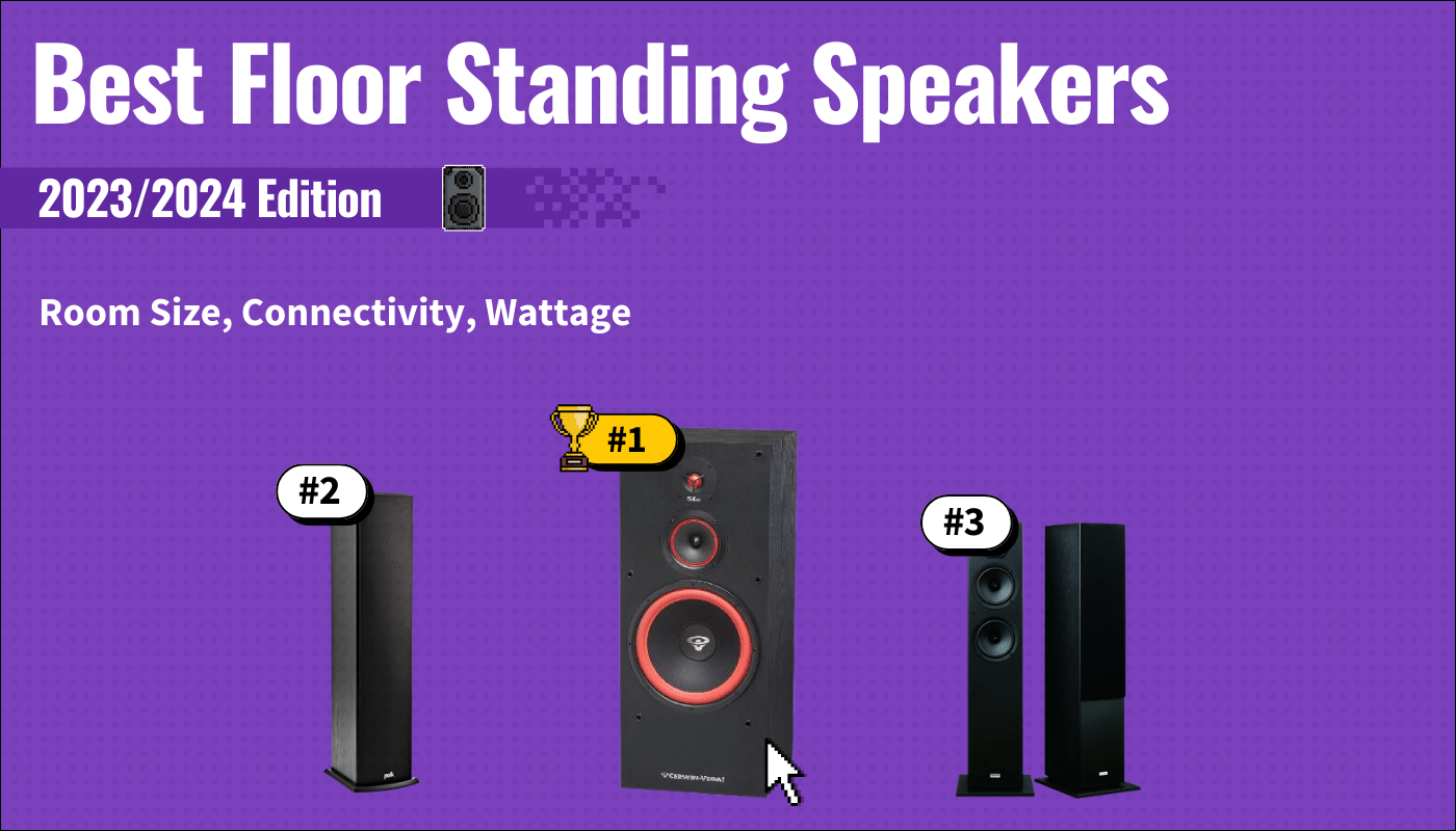 best floor standing speakers featured image that shows the top three best speaker models