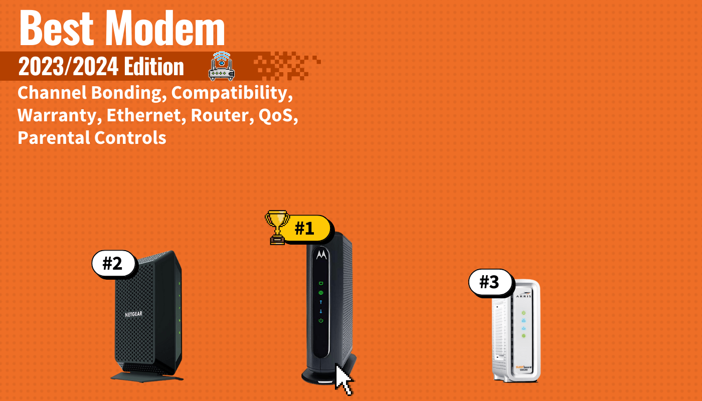 best modem featured image that shows the top three best router models